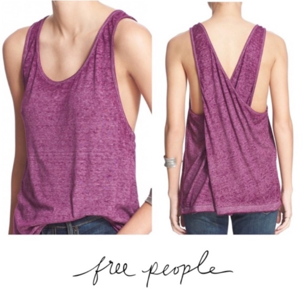 Free People Break of dawn Cross Back tank XS